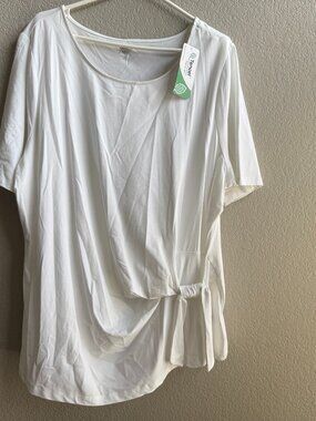 Land's End Optic White Top with Side Tie